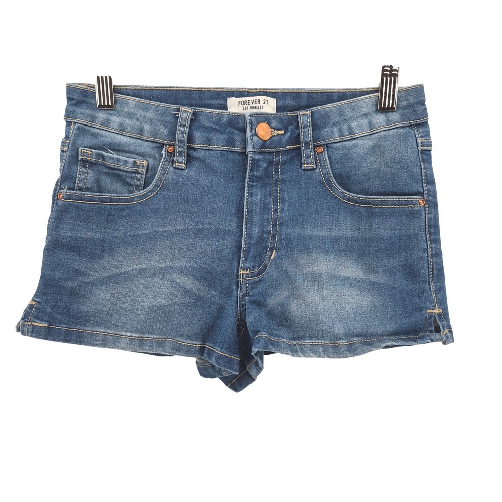 Forever 21 Denim Shorts Blue Distressed Cutoff Casual Women Size 24 XS Festival